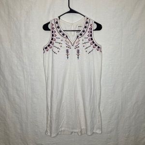 100% cotton dress with embroidered design